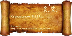 Kracsunov Kitti névjegykártya